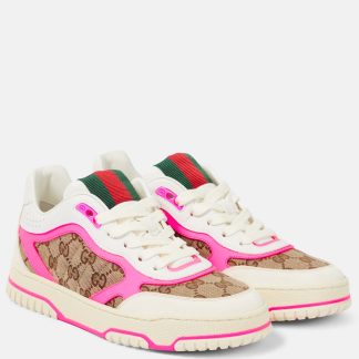 lusso di alta qualità Gucci Scarpe Gucci Re-Web in pelle bianca