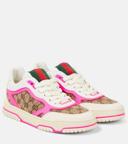 lusso di alta qualità Gucci Scarpe Gucci Re-Web in pelle bianca