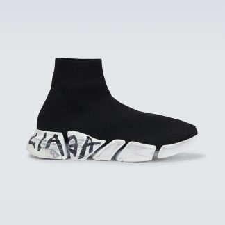 lusso economico Balenciaga Scarpe Speed 2.0 Graffiti in nero