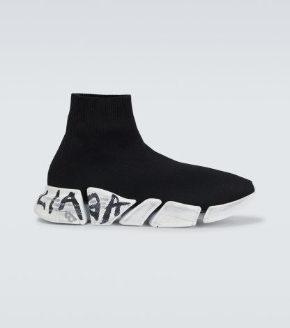 lusso economico Balenciaga Scarpe Speed 2.0 Graffiti in nero