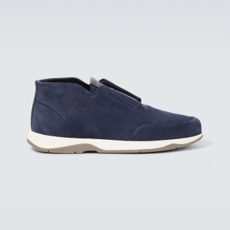 lusso economico Berluti Échappée Scritto - Scarpe slip-on in pelle scamosciata - blu