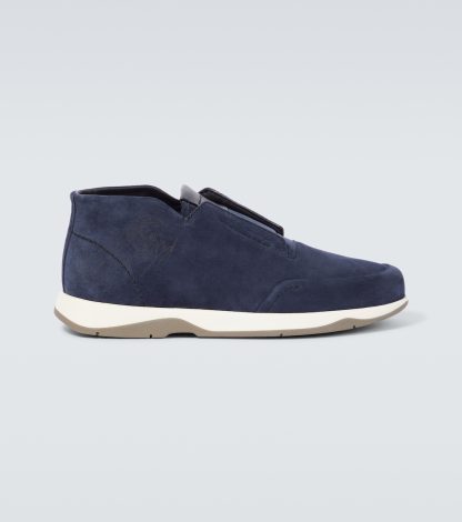 lusso economico Berluti Échappée Scritto - Scarpe slip-on in pelle scamosciata - blu