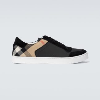 lusso economico Burberry Scarpe Burberry Check in pelle nera