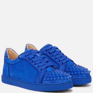 lusso economico Christian Louboutin Scarpe Vieira Spikes in pelle scamosciata blu