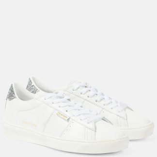 lusso economico Golden Goose Scarpe Matchstar in pelle glitterata bianca