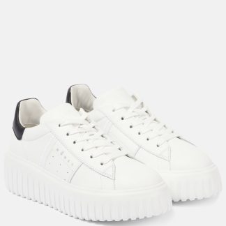 lusso economico Hogan Scarpe con zeppa in pelle H-Stripes in bianco