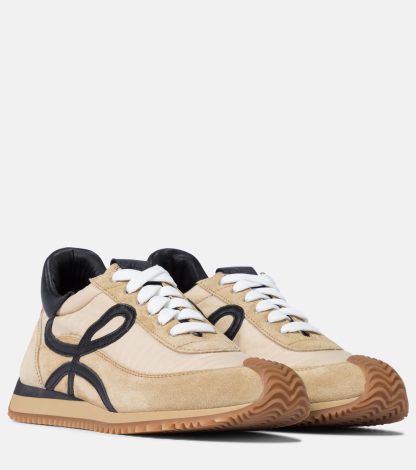 lusso economico Loewe Scarpe Flow Runner in pelle scamosciata beige