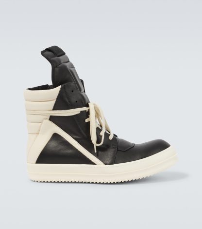 lusso economico Rick Owens Scarpe alte in pelle nera