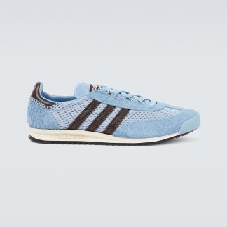 lusso falso Adidas Wales Bonner SL76 - Scarpe blu con rivestimento in pelle