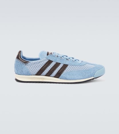 lusso falso Adidas Wales Bonner SL76 - Scarpe blu con rivestimento in pelle