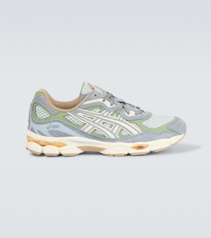 lusso falso Asics Scarpe Gel-NYC con bordo in pelle scamosciata di colore verde