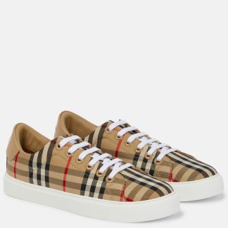 lusso falso Burberry Scarpe in tela Vintage Check beige