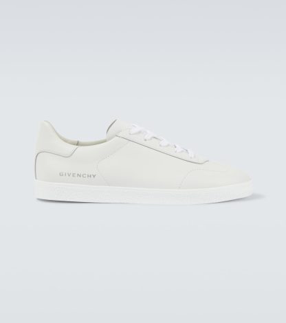 lusso falso Givenchy Scarpe Town in pelle bianca