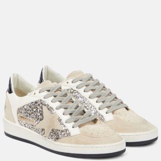 lusso falso Golden Goose Scarpe Ball Star in pelle glitterata multicolore