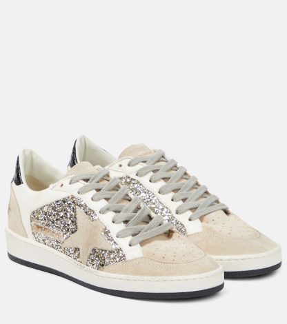 lusso falso Golden Goose Scarpe Ball Star in pelle glitterata multicolore