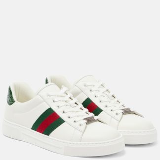 lusso falso Gucci Scarpe Ace in pelle multicolore