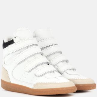 lusso falso Isabel Marant Scarpe Bilsy in pelle bianca