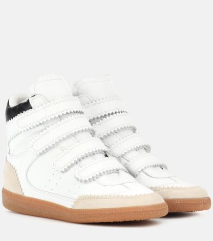 lusso falso Isabel Marant Scarpe Bilsy in pelle bianca