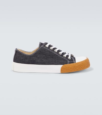 lusso falso Loewe Scarpe Bloc in denim blu