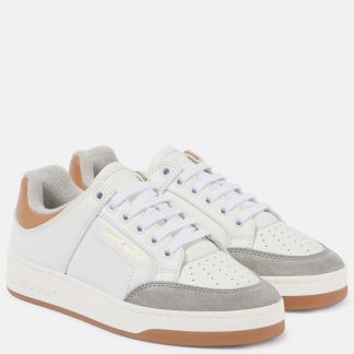 lusso falso Saint Laurent Scarpe SL/61 in pelle scamosciata di colore bianco