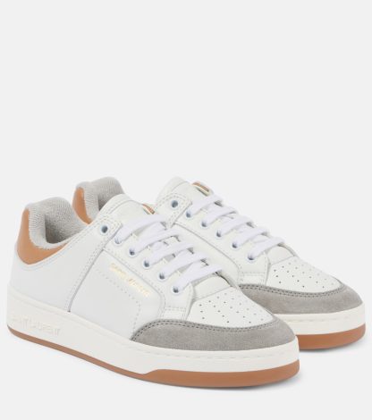 lusso falso Saint Laurent Scarpe SL/61 in pelle scamosciata di colore bianco