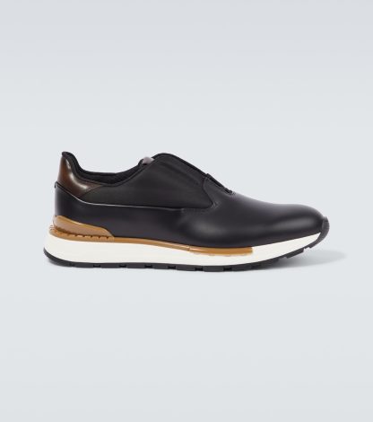 moda lusso Berluti Scarpe Fast Track in pelle nera