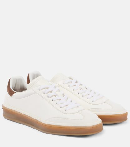 moda lusso Loro Piana Scarpe Tennis Walk in pelle scamosciata di colore bianco