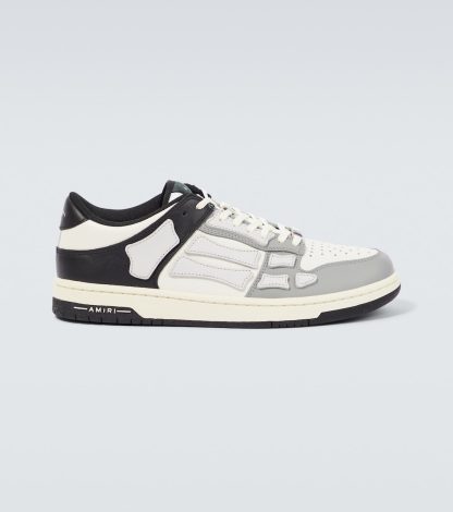 replica designer Amiri Scarpe Skel Top Low in pelle bianca