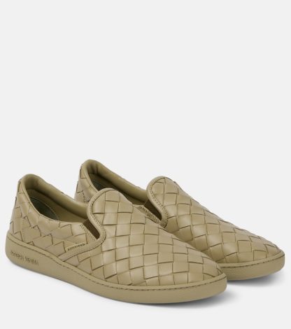 replica designer Bottega Veneta Scarpe Sawyer in pelle beige