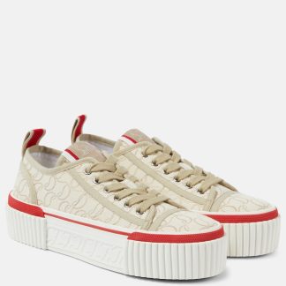 replica designer Christian Louboutin Scarpe con zeppa Super Pedro CL in beige