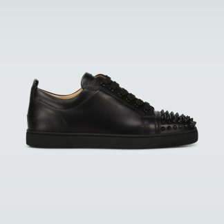 replica designer Christian Louboutin Scarpe da ginnastica Louis Junior Spikes in nero