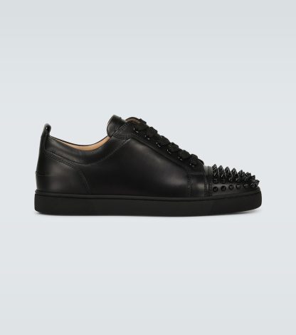 replica designer Christian Louboutin Scarpe da ginnastica Louis Junior Spikes in nero