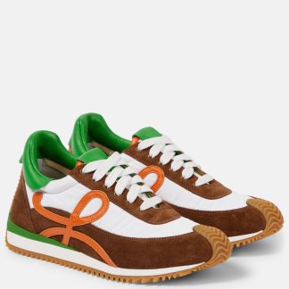 replica designer Loewe Scarpe Flow Runner in pelle scamosciata multicolore