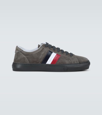 replica designer Moncler Scarpe New Monaco in pelle scamosciata di colore grigio