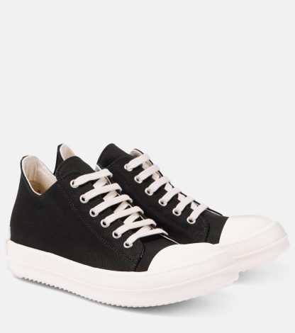 replica designer Rick Owens DRKSHDW Scarpe in denim vintage in nero