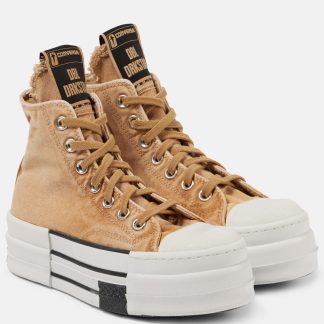 replica designer Rick Owens scarpe da ginnastica Converse DBL DRKSTAR Chuck 70 in marrone