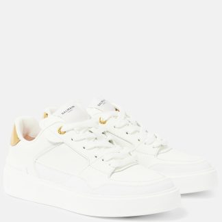 replica di lusso Balmain Scarpe B-Court Flip in pelle bianca