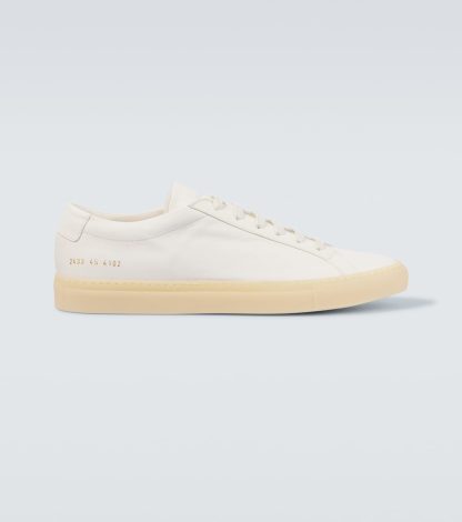 replica di lusso Common Projects Scarpe Achilles in pelle bianca