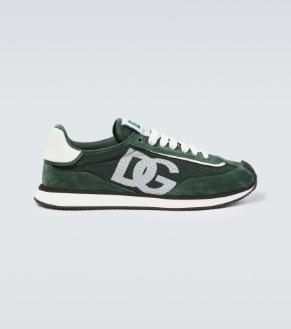 replica di lusso Dolce & Gabbana Scarpe Aria DG in pelle scamosciata verde