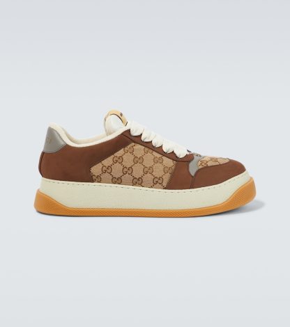 replica di lusso Gucci Sneaker Screener GG in marrone