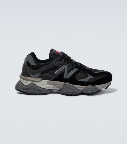 replica di lusso New Balance Scarpe 9060 in nero con bordo in pelle scamosciata