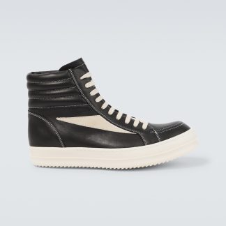 replica di lusso Rick Owens Scarpe alte in pelle nera