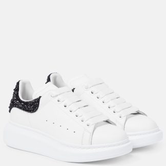 vendita calda di lusso Alexander McQueen Scarpe oversize in pelle impreziosite in bianco