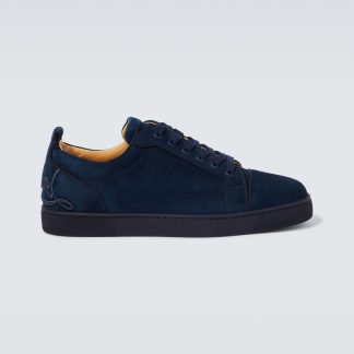 vendita calda di lusso Christian Louboutin Scarpe Fun Louis Junior in pelle scamosciata blu