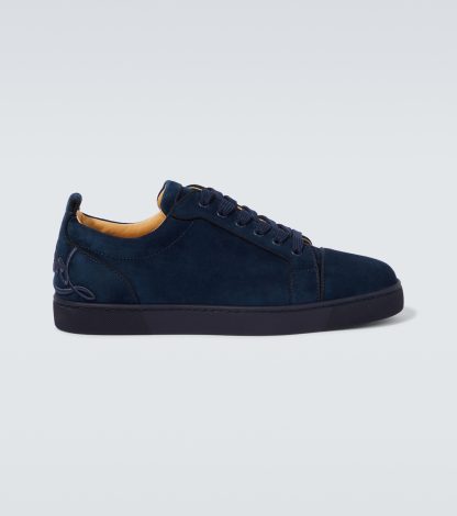 vendita calda di lusso Christian Louboutin Scarpe Fun Louis Junior in pelle scamosciata blu