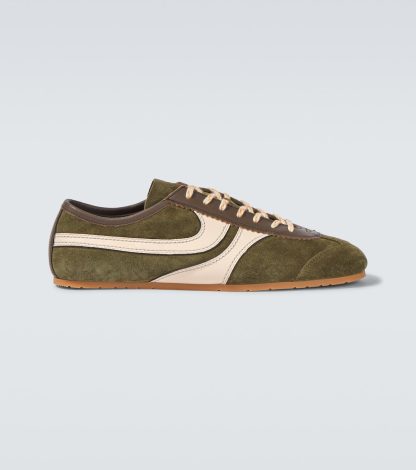 vendita calda di lusso Dries van Noten Scarpe in pelle scamosciata verde