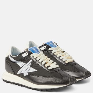 vendita calda di lusso Golden Goose Scarpe Marathon in nero con rivestimento in pelle