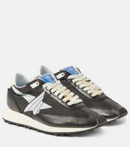 vendita calda di lusso Golden Goose Scarpe Marathon in nero con rivestimento in pelle