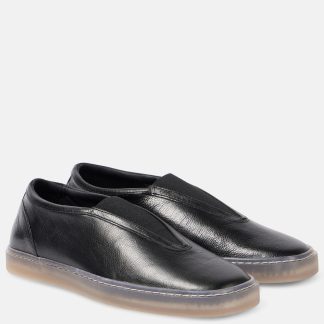 vendita calda di lusso Lemaire Scarpe slip-on in pelle nera