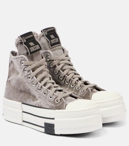 vendita calda di lusso Rick Owens Scarpe X Converse DRKSHDW DBL Drkstar HI in grigio